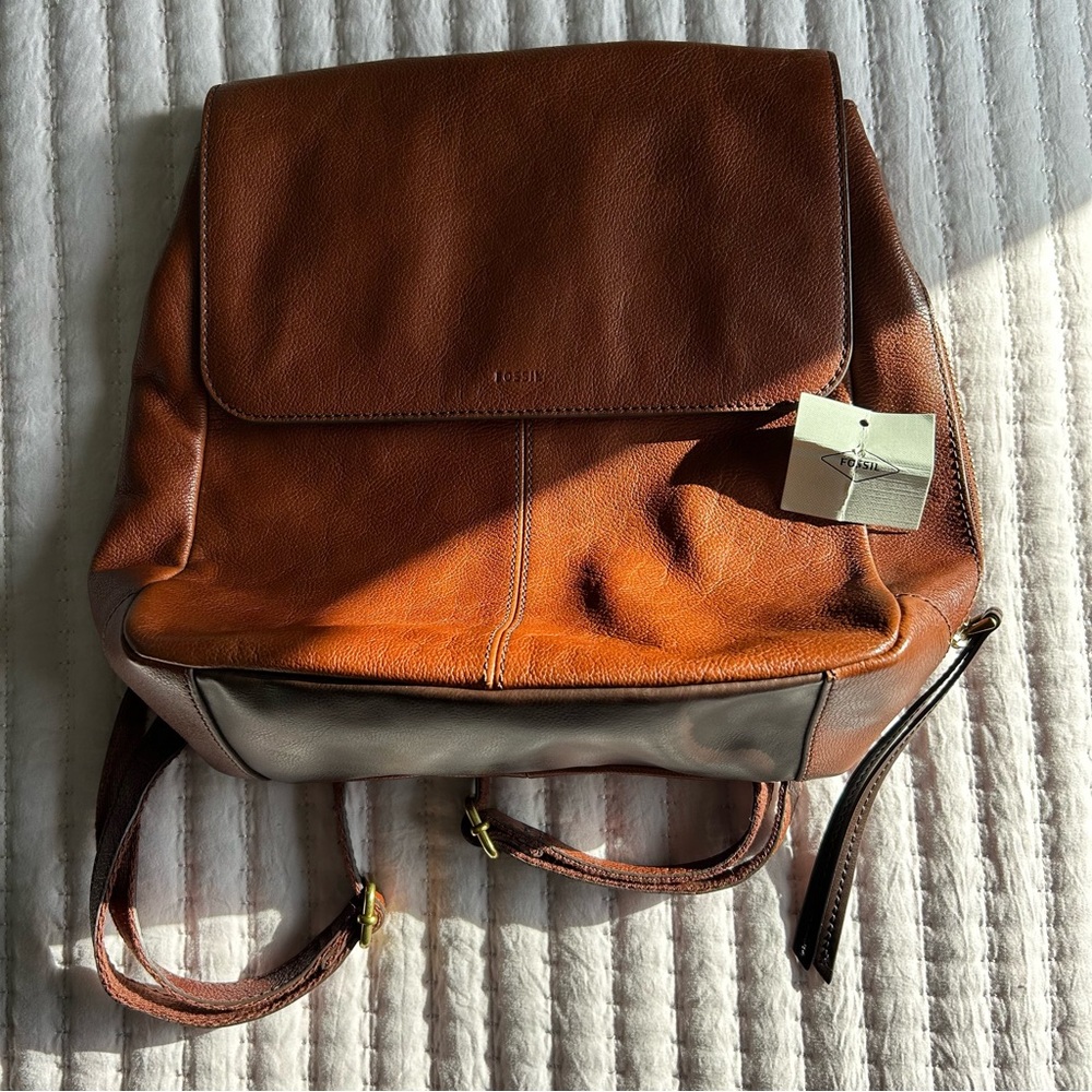 Fossil Leather Backpack - image 1